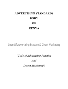 ASC CAP Part I - Advertising Standards Board