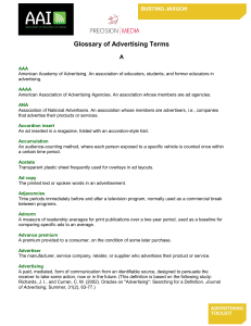 Glossary of Advertising Terms  - AAI