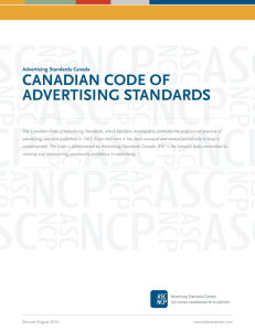 The Code - Advertising Standards Canada