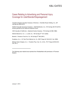 Cases Relating to Advertising and Personal Injury Coverage for