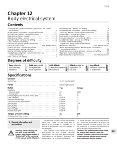 Chapter 12 Body electrical system