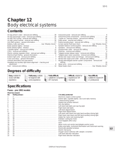 Chapter 12 Body electrical systems