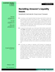 Revisiting Amazon's Liquidity Issues