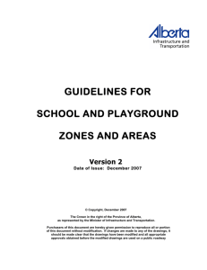 Guidelines for School and Playground Zones and Areas
