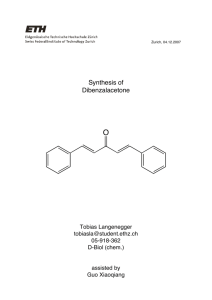 Synthesis of Dibenzalacetone