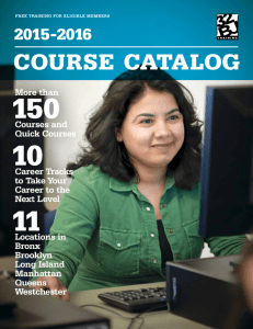 Course Catalog 2015-16 (New York)