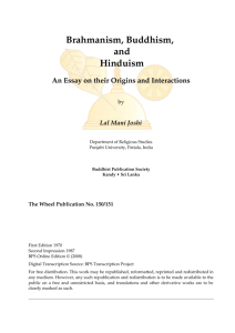Brahmanism, Buddhism and Hinduism: An Essay on their Origins