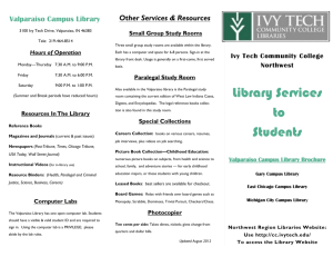 Library Services to Students Brochure -Valparaiso.pub