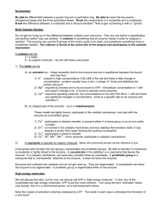 Cofactor Review Sheet