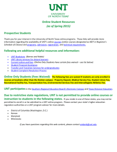 Online Student Resources (as of Spring 2015