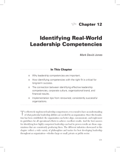Identifying Real-World Leadership Competencies h