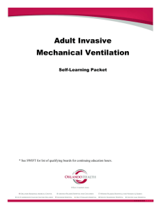 Adult Invasive Mechanical Ventilation