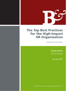 The Top Best Practices for the High