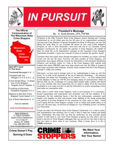 20th Annual Crime Stoppers Conference Newsletter