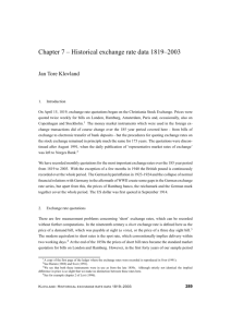 Chapter 7 – Historical exchange rate data 1819–2003