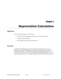 Depreciation Calculation