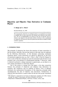 Objectivity and objective time derivatives in continuum physics