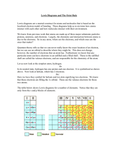 Lewis Diagrams and The Octet Rule Lewis diagrams are a mental