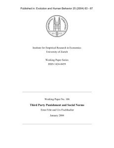 Third Party Punishment and Social Norms