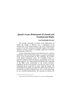 Quaid-i-Azam Mohammad Ali Jinnah and Fundamental Rights