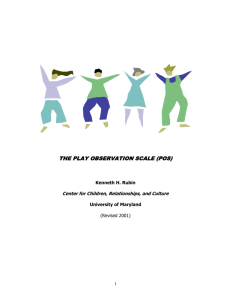 The Play Observation Scale (POS) by Rubin