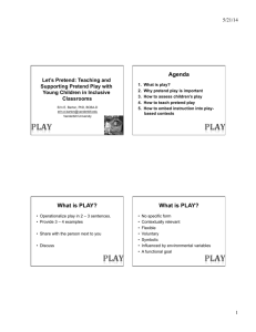 Let's Pretend: Teaching and Supporting Pretend Play with Young