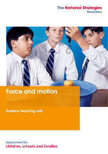 Force and motion - School of Education