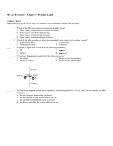 Physics I Honors: Chapter 4 Practice Exam