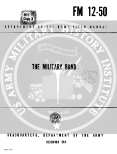 FM 12-50 ( The Military Band ) 1969