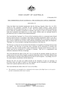 Judgment summary - High Court of Australia