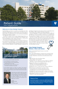 Patient Guide - Duke Raleigh Hospital