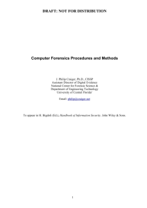 computer forensics methods and procedures