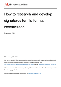 How to research and develop signatures for file format identification