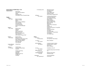 Senior Book List 2009 (Page 1 of 2)
