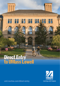 Direct Entry to UMass Lowell