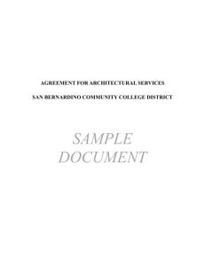 SAMPLE DOCUMENT - San Bernardino Community College District