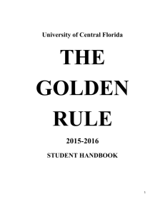 2015-2016 - UCF Golden Rule - University of Central Florida