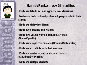 Hamlet/Raskolnikov Similarities