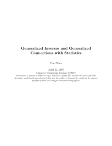 Generalized Inverses and Generalized Connections
