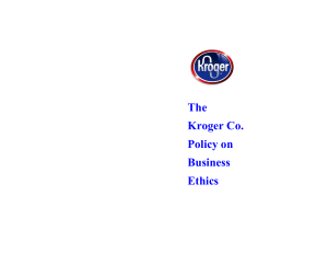 The Kroger Co. Policy on Business Ethics