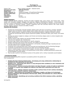 The Kroger Co. Corporate Position Profile Position Title: Senior