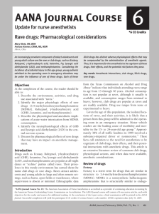 Rave Drugs: Pharmacological considerations