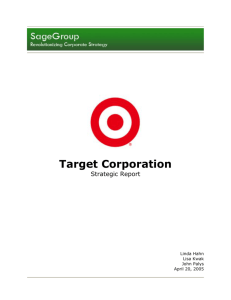 Target Corporation - Economics Department