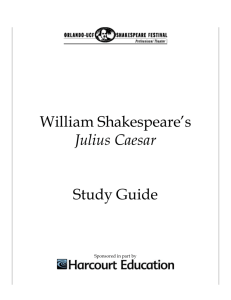 William Shakespeare's Julius Caesar Study Guide