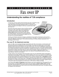 Fax Over IP Feature Overview