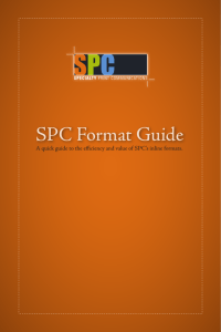 SPC Format Guide - Specialty Print Communications