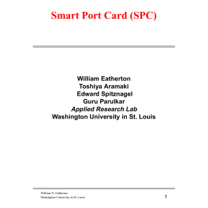 Smart Port Card (SPC) - Washington University in St. Louis