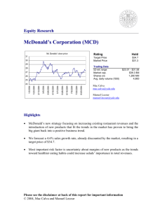 McDonald's Corporation (MCD) - Analyst Reports