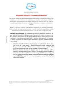 Salesforce Singapore Benefits Summary