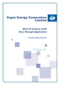 Ergon Energy - Solar Bonus Scheme pass through application 2014
